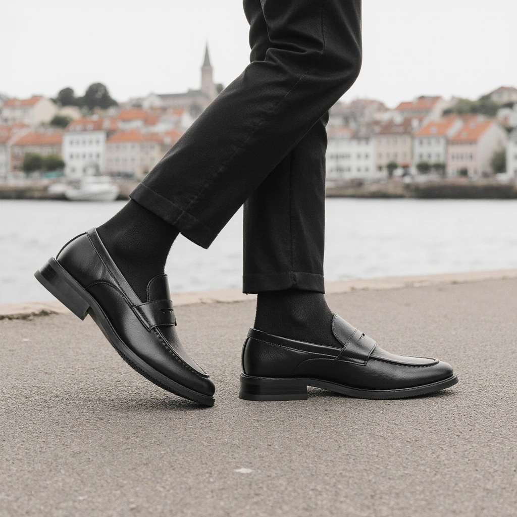 Summer Clothing Office - Men's Black Penny Loafers Classic Business