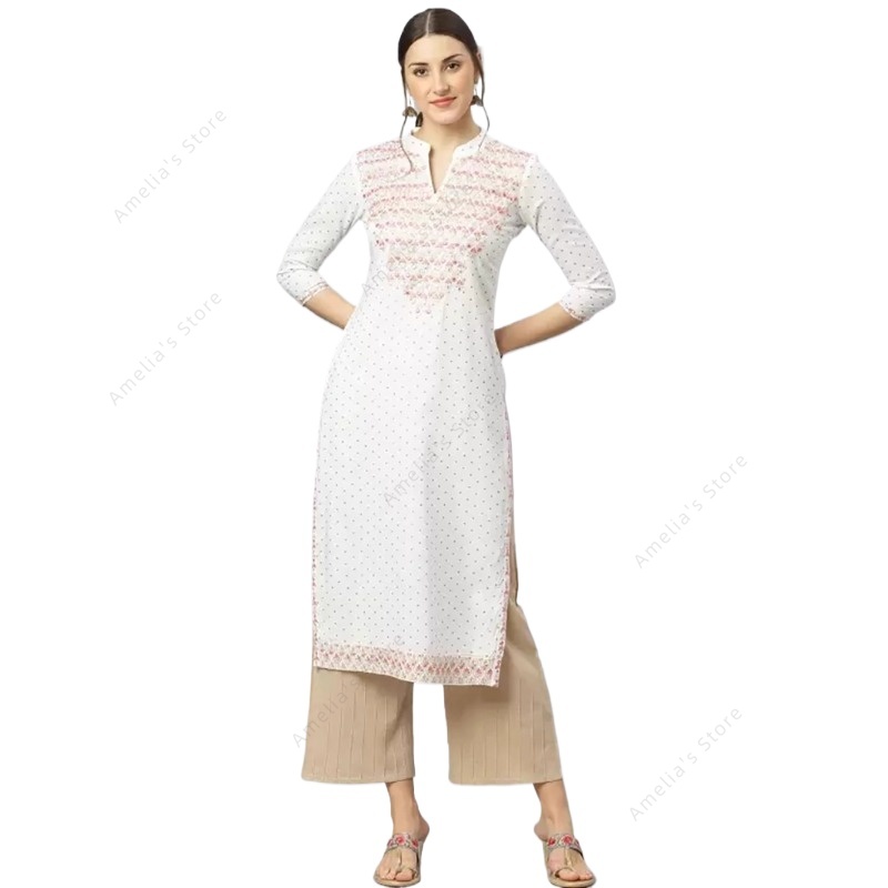 Summer Clothing Pakistan - Kurta Women's Indian Rayon Kurti Tunic