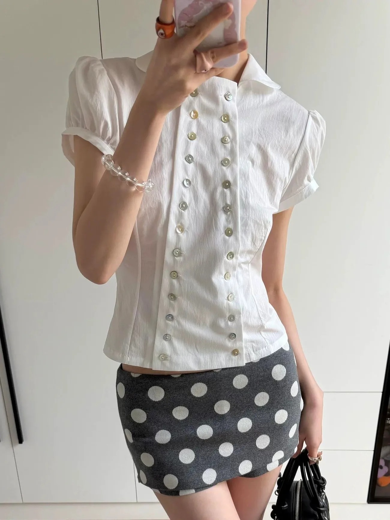 Summer Clothing Aesthetic - Y2K Aesthetic Peter Pan Collar Blouse