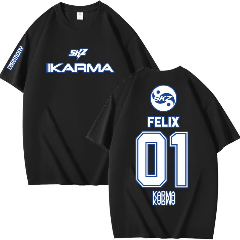 Summer Clothing Aesthetic - Popular Kpop KARMA Short Sleeve T