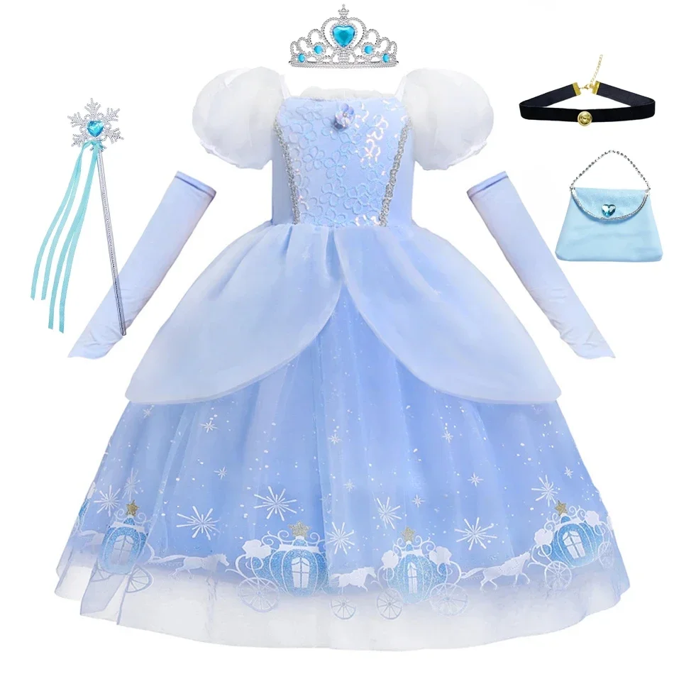 Cinderella Princess Cosplay Dr - Summer Kids Clothing review and price