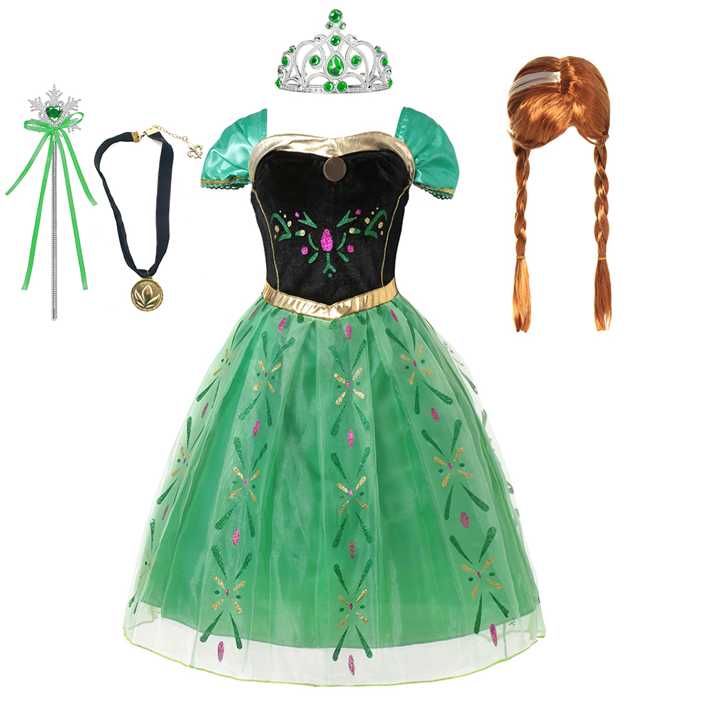 Anna Costume For Kids Girl Fan - Summer Kids Clothing review and price