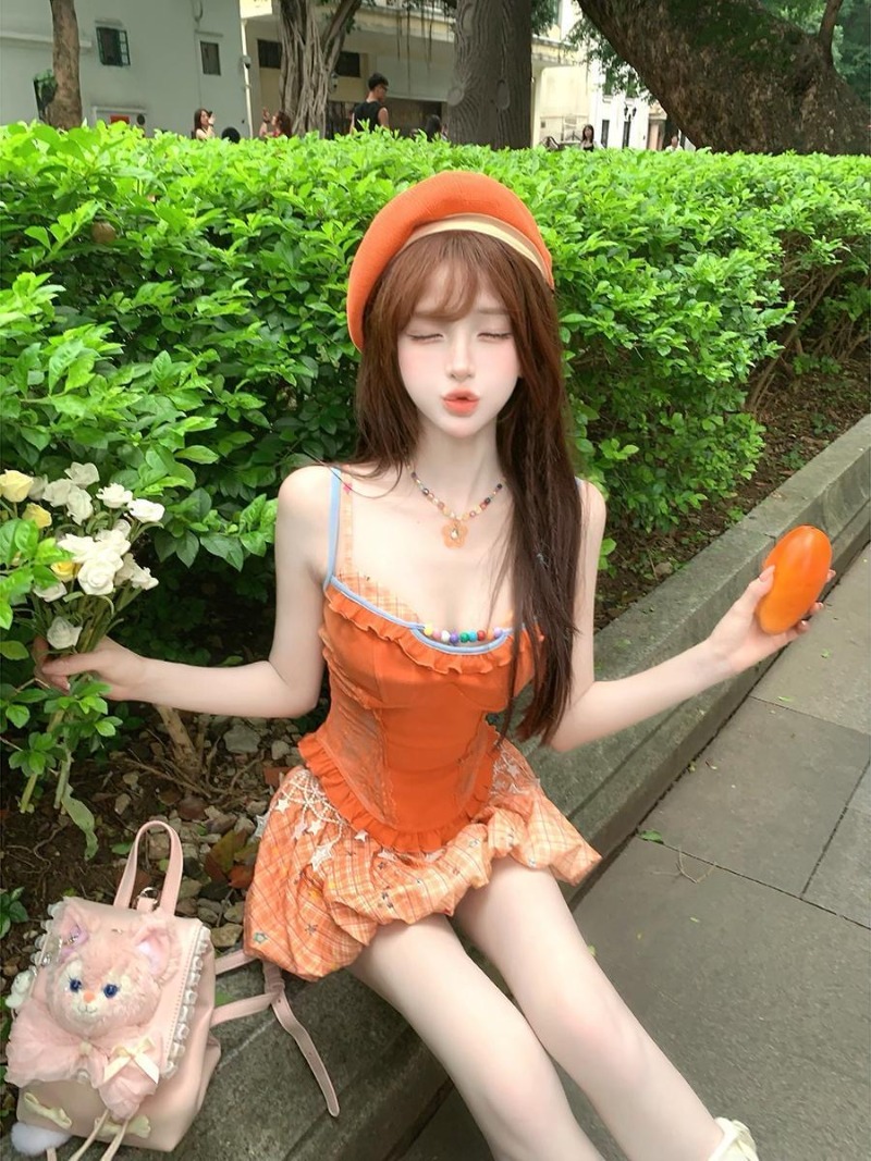 Summer New Orange Dopamine Swe - Summer Kids Clothing review and price