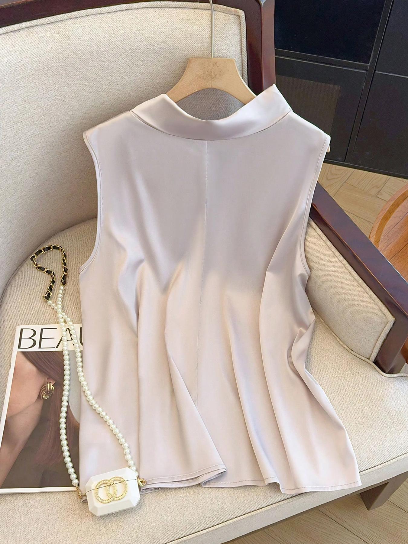 【Plus Size】 Solid Color Tie Fr - Summer Clothing For Plus Size Women review and price