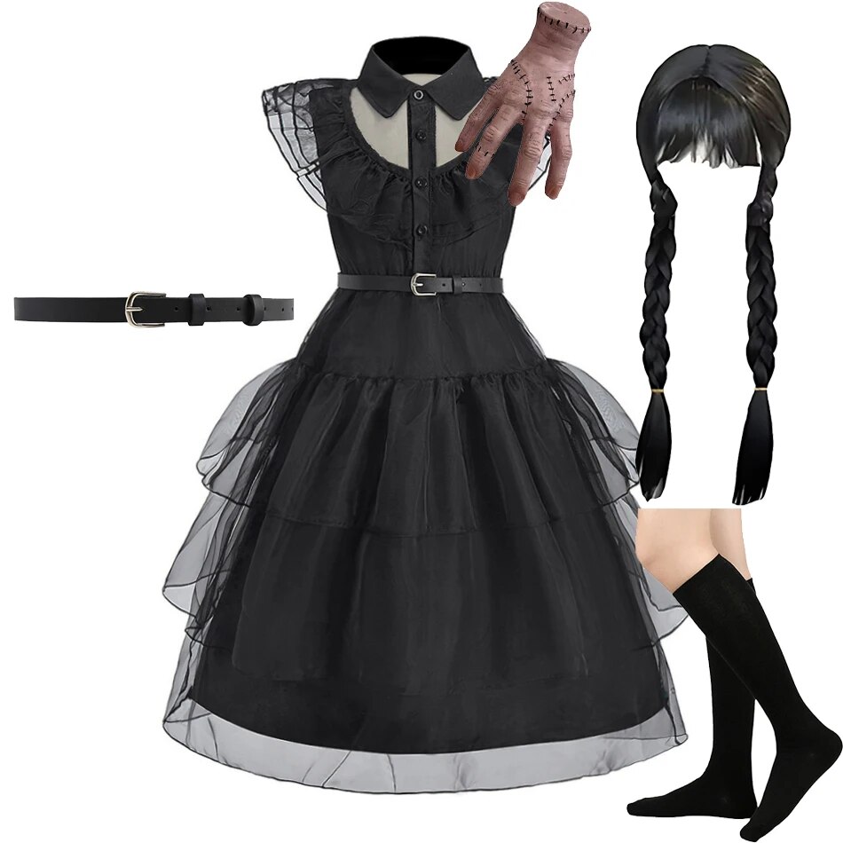 Girl Costume Kids Cosplay Blac - Summer Kids Clothing review and price