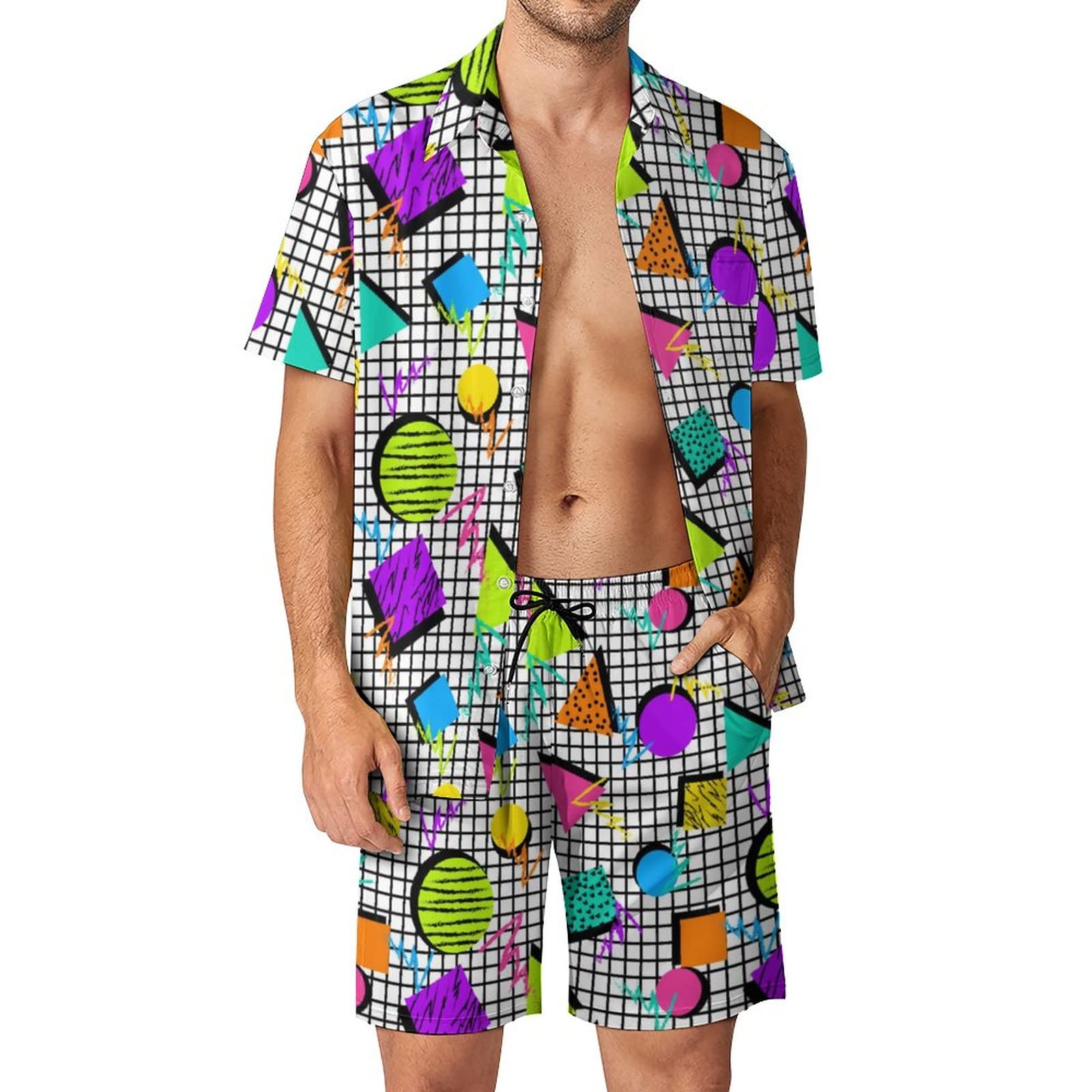 Summer Irregular Geometric 3D  - Beach Shirt Hawaiian review and price