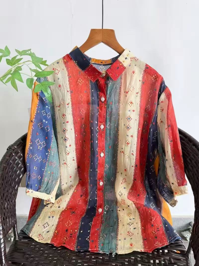 Bohemian 100% Ramie Shirts and - Summer Clothing For Japan review and price