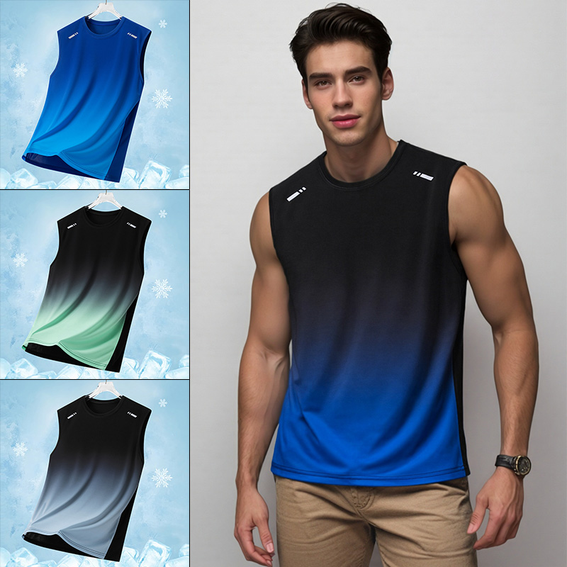 Men Gradient Sports Vest Light - Summer Clothing For Teens review and price