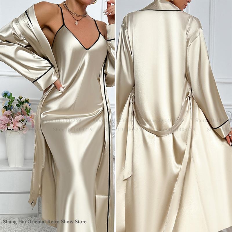 Sexy Long Twinset Robe Set Che - Summer Nights Clothing review and price