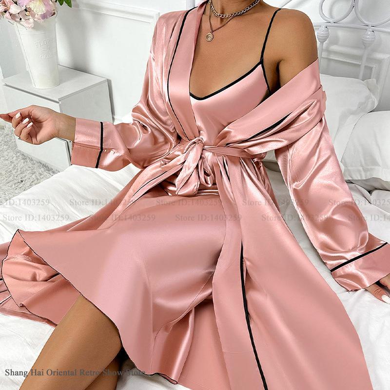 Sexy Long Twinset Robe Set Che - Summer Nights Clothing review and price