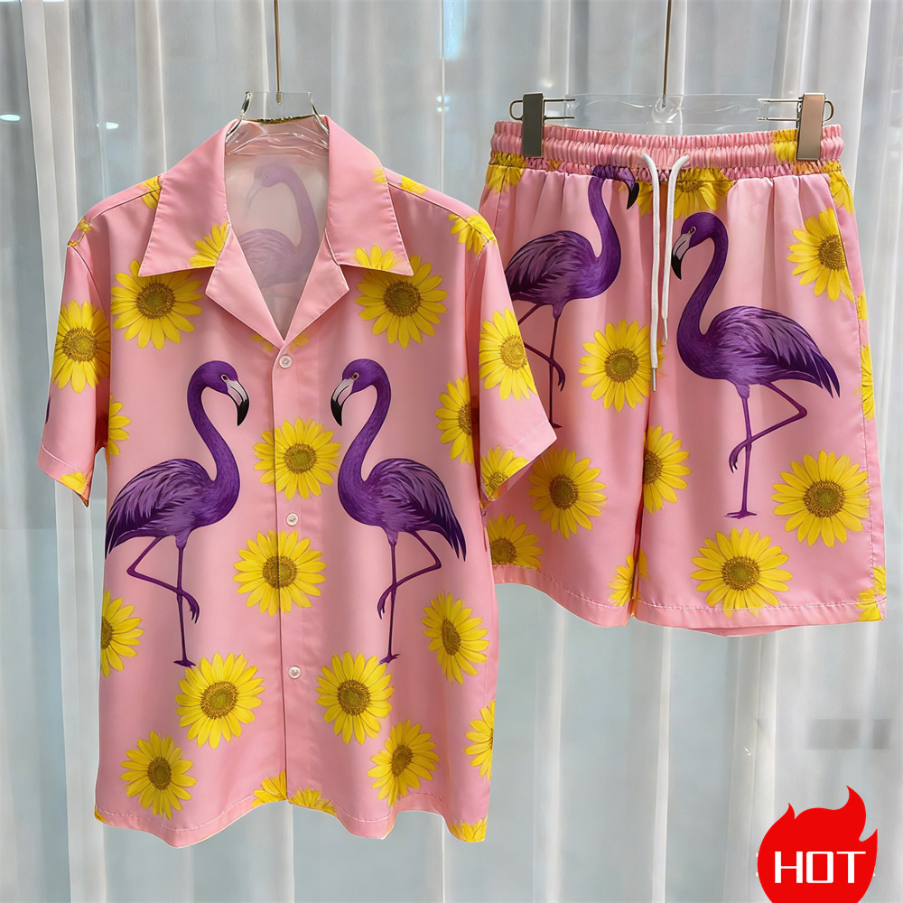 Summer Men's Shirt Sets Plants - Summer Clothing Patterns review and price