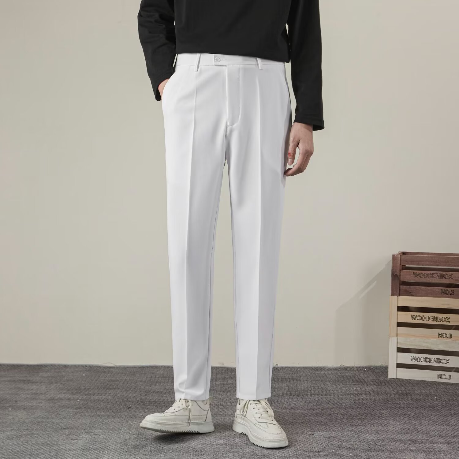 Summer Men's Solid Color Strai - Summer Clothing Brands Men review and price