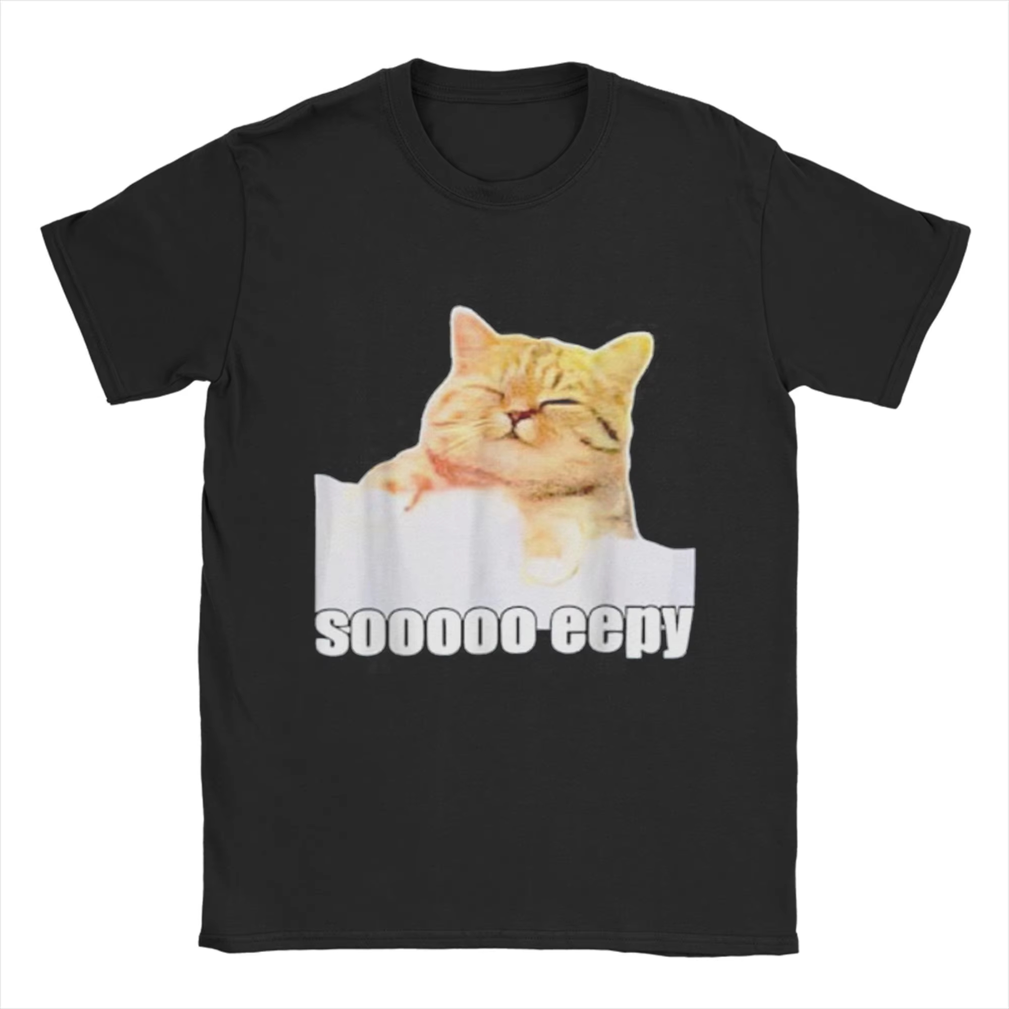 Men T-Shirt Eepy Cat Sleepy Ca - Summer Clothing Gif review and price