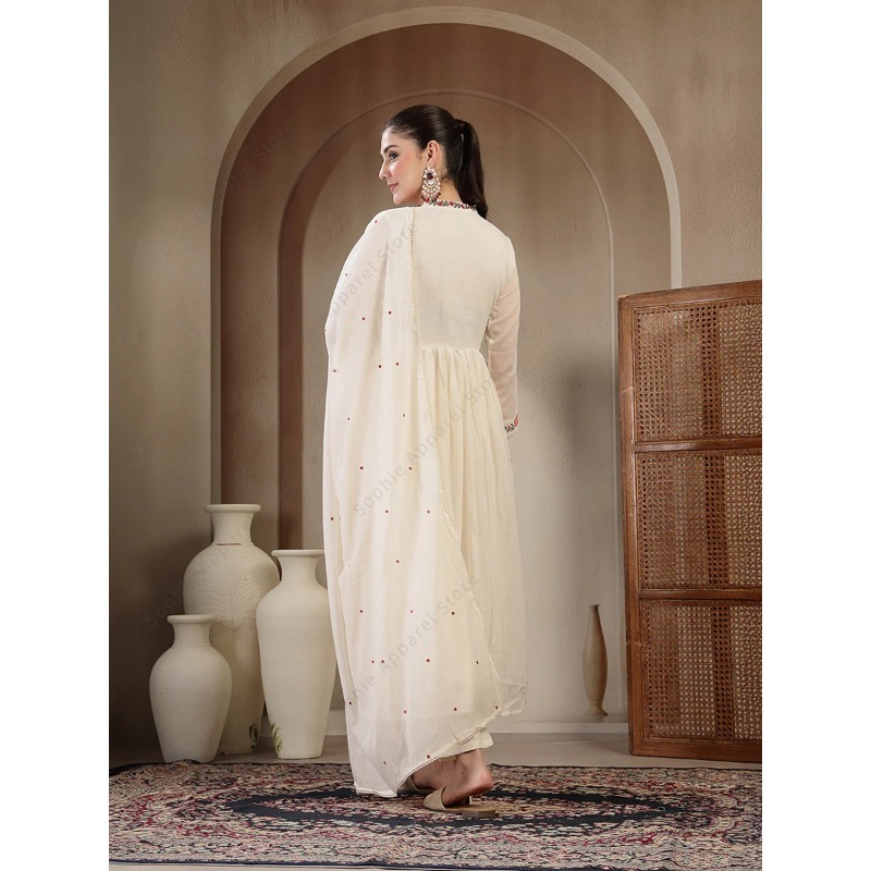 White Cotton Anarkali Kurti Se - Summer Clothing Pakistan review and price